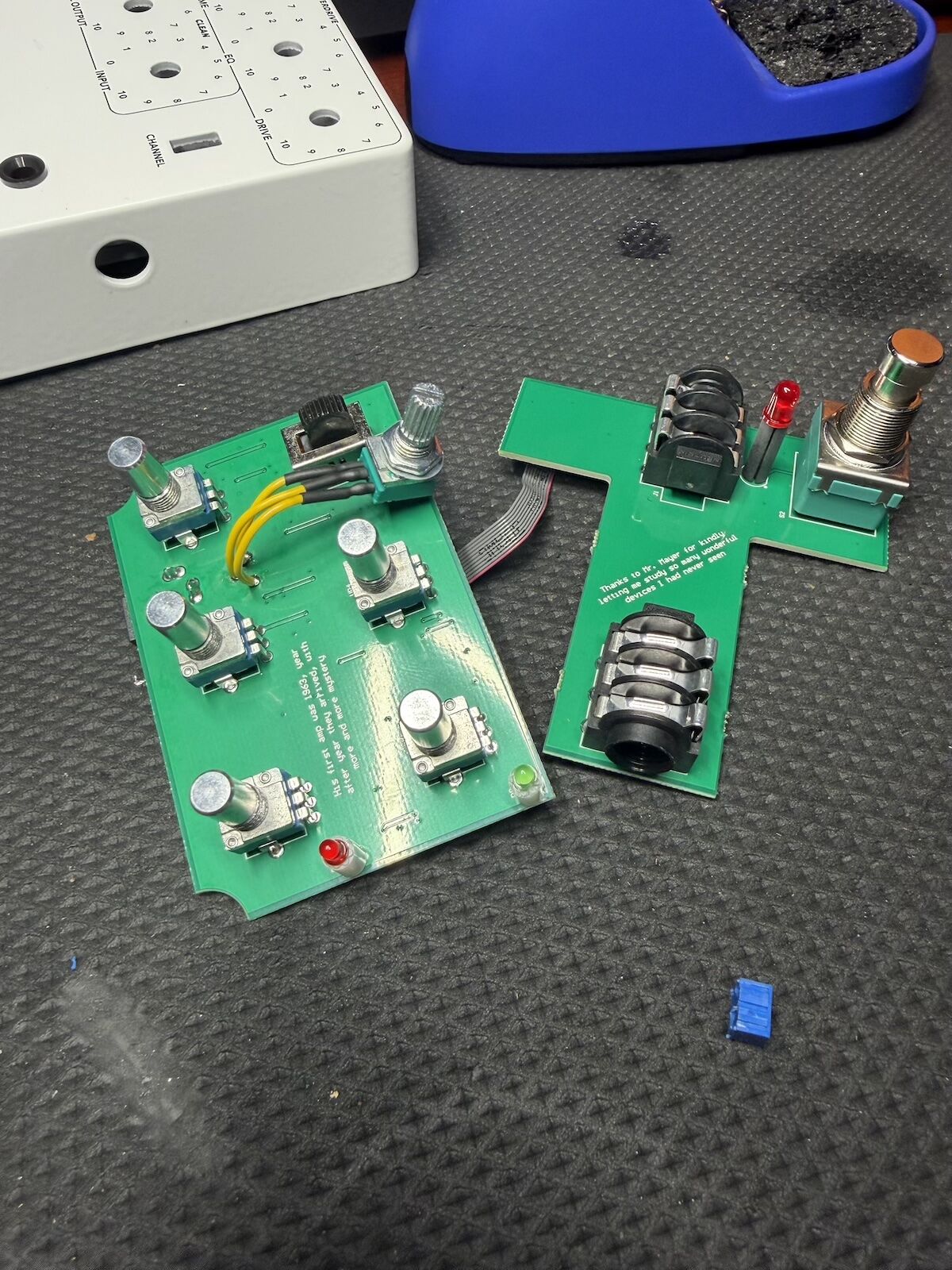 Full-size potentiometer installed in place of the Notadumble internal Presence trimpot