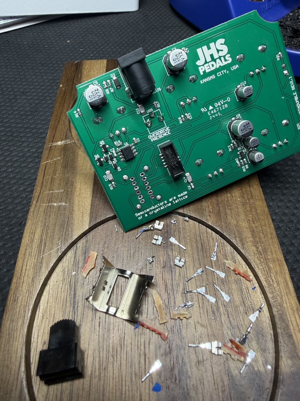 Cleaned Notadumble selector pads after the original switch hardware was removed
