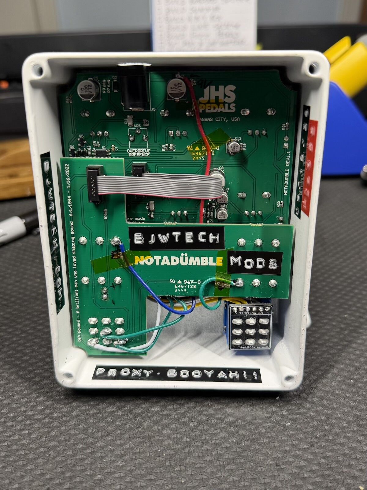 Completed Notadumble internal modification with organized wiring and switching hardware
